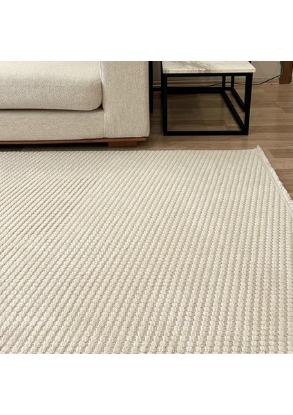 Stone 1063 Bej Kaymaz Taban Koridor Halısı Kesme Yolluk Mutfak Halısı Modern Salon Halısı