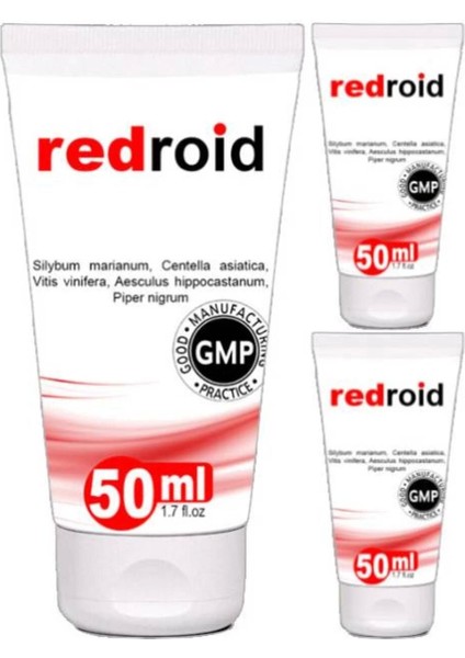 Süper Redroıd Doğal Özel Masaj Bakım Kremi 50 ml x 3 Adet