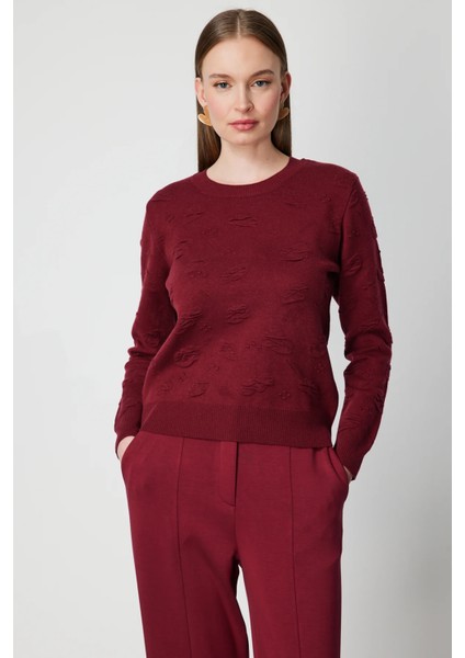 Kabartmalı Triko Kazak 66363-26K