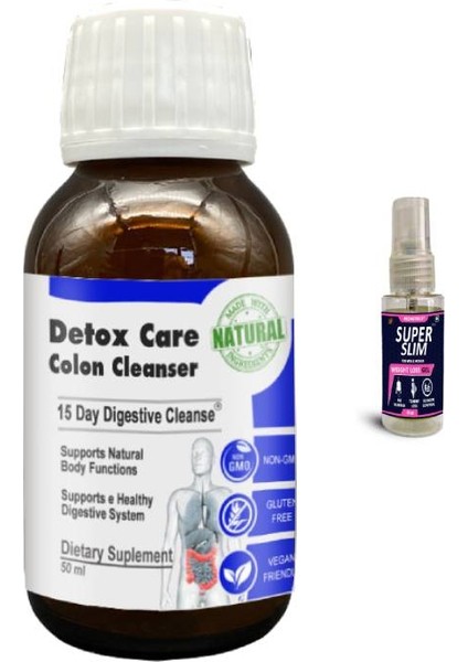 Detox Care Yeme Sonrası Ferahlık Hissi Için Destek Şurubu 50 ml x 1 Adet+Super Slım
