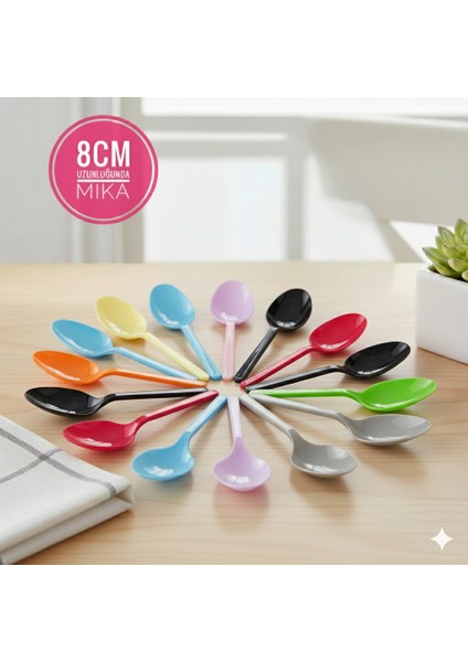 Mika Plastik Kaşık 25'li 8cm modelleri