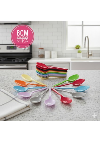 Mika Plastik Kaşık 25'li 8cm fırsatları