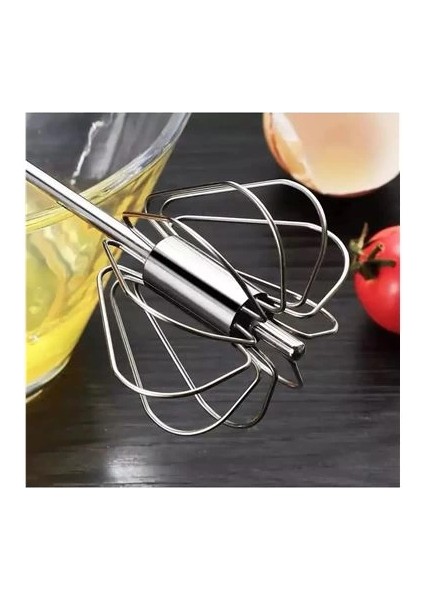 Dönerli Çırpıcı 304 Paslanmaz Çelik Yumurta Çırpıcı