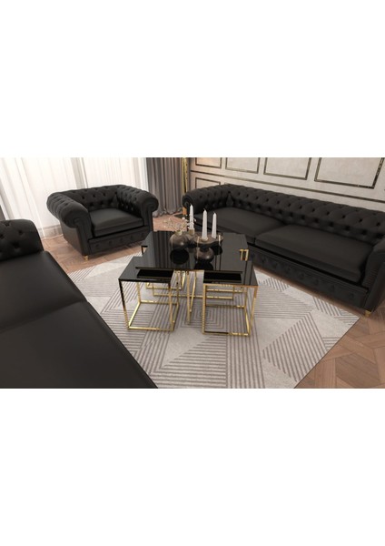 5'li Zigon Sehpa Takımı - Zigon + Orta Sehpa Takımı