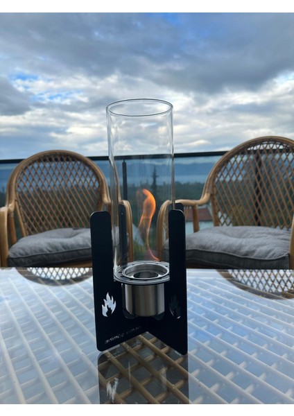 Bioetanol Şömine Kokusuz Dumansız Sıvı Yakıtlı Pratik Masaüstü Taşınabilir Şömine