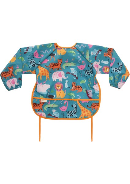 Uzun Kollu Sıvı Geçirmez Bebek Önlüğü 2-4 Yaş | Mama ve Aktivite Önlüğü-Zooworld