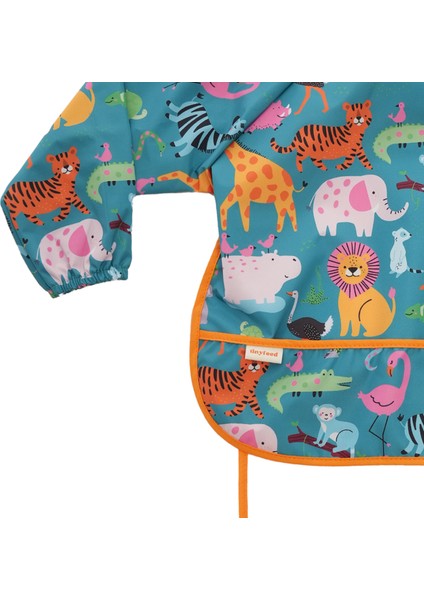 Uzun Kollu Sıvı Geçirmez Bebek Önlüğü 2-4 Yaş | Mama ve Aktivite Önlüğü-Zooworld fiyatları