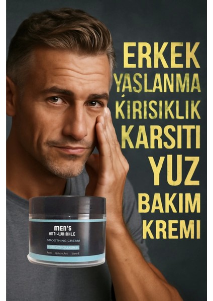 Süper Men's Anti-Wrinkle Cream Erkek Yaşlanma Kırışıklık Karşıtı Yüz Bakım Kremi 100 ml