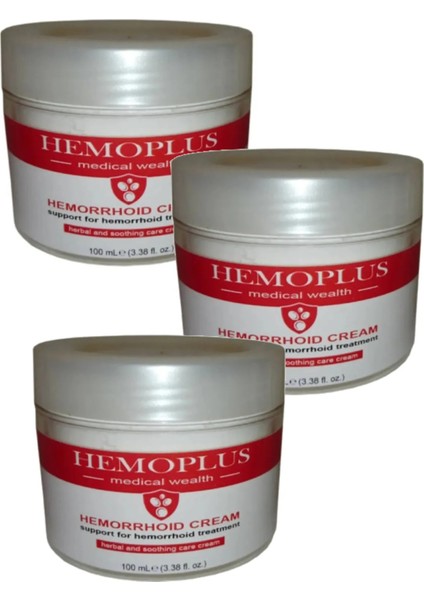 Hemoplus Rahatlatma Kremi 100 ml x 3 Adet