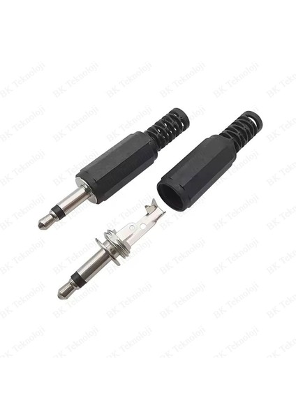 3.5mm Mono Lehimlenebilir Plastik Erkek Ses Jakı 4 Adet modelleri