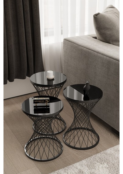 Pota Zigon Sehpa Siyah Ayak Siyah Ayna fiyatları