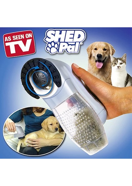 Shed Pal Kedi Köpek Vakumlu Tüy Toplama Tarağı - Tüy Toplama Traş Makinesi ( Lisinya )