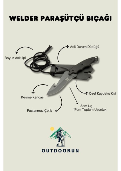 Paraşütçü Kamp Bıçağı (Kaydeks Kılıflı)