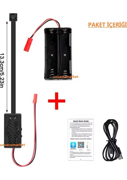 Mini Lens Wifi Güvenlik Kamera (Uzaktan Izleme-Ses-Hafıza Kart Kayıt-Hareket Algılama) fırsatları