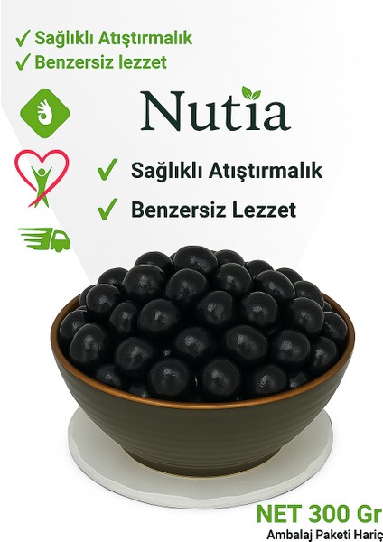 Nutia Lüks Çikolata Kaplama Çorum Özel Serisi Bitter Çikolatalı Leblebi 300 gr
