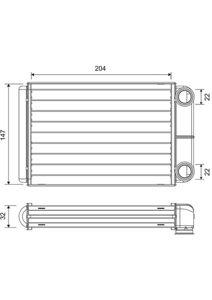 811516 Kalorifer Radyatörü Opel Astra J Astra J Gtc 10> Astra K-Zafıra Tourer C 15> 1618297-13287939