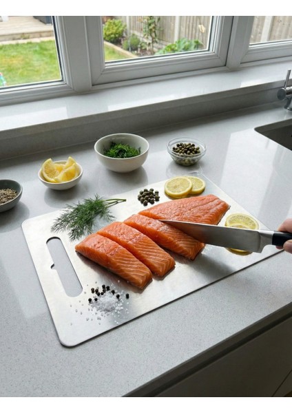 /Paslanmaz Çelik Kesme Tahtası/Büyük+Küçük Boy fırsatları