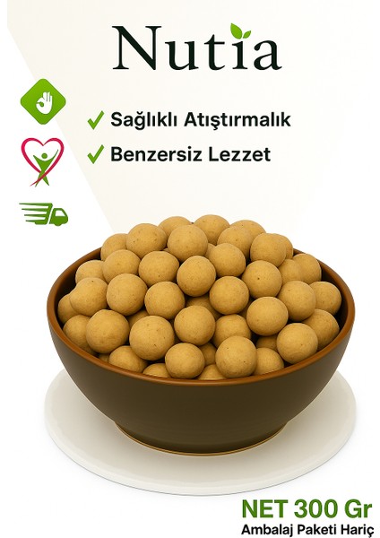 Nutia Çıtır Soya Soslu Soya Kaplamalı Leblebi Çerezi Kuruyemiş 300 gr
