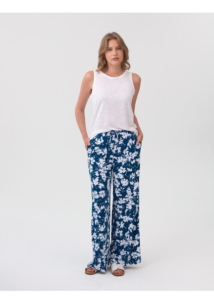 Çiçek Desenli Wide Leg Pantolon fiyatları