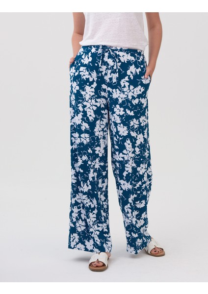 Çiçek Desenli Wide Leg Pantolon fırsatları