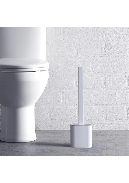 Duvara Monte Edilebilir Kapaklı Askılı Klozet Yumuşak Silikon Başlıklı Tuvalet Fırçası Seti modelleri