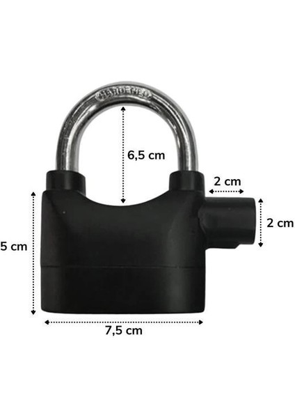 Desibel Siyah Alarmlı Çok Fonksiyonlu Ekstra Güvenlikli Kare Asma Dolap Kilidi modelleri