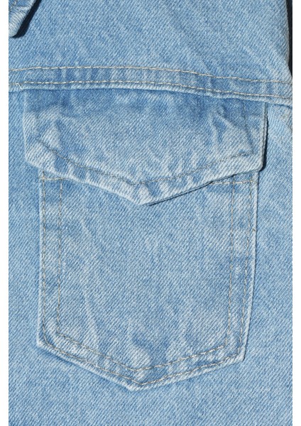 Kız Çocuk Yırtıklı Sırt Kelebek Nakışlı 7 - 12 Yaş Trend Kot Ceket - 2099 fırsatları