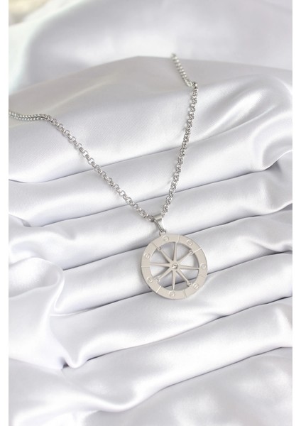 Bfs 316L Çelik Gümüş Renk Zirkon Taşlı Rüya Kapanı Model Işeme Detay Kadın Kolye fiyatları