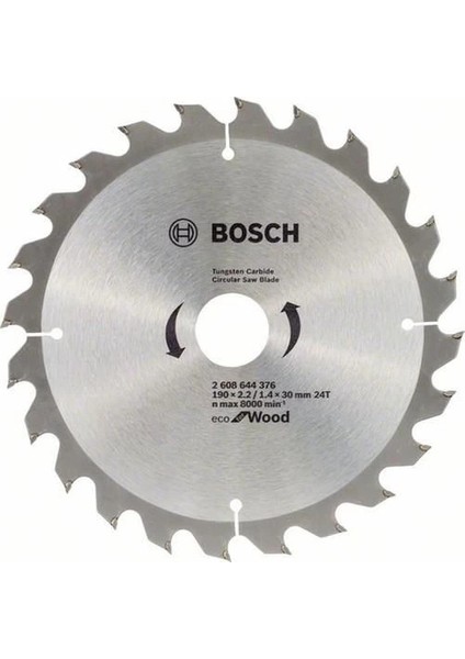 Bosch Eco Daire Testere 190X30 24 Diş