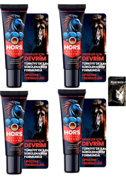 Hors Active Cream Gecikme ve Sertleşme P.enis Kremi 50ML 4 Adet 1 Adet Jel