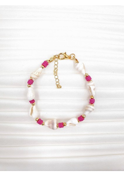 🐚 Doğal Deniz Kabuğu Kadın Bileklik | Altın Detaylı modelleri