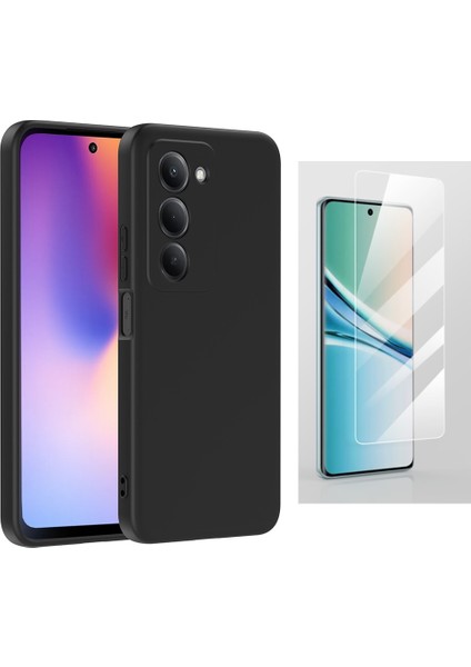 Xiaomi Redmi 15 Kılıf Zore Mara Lansman Kapak + Temperli Cam Ekran Koruyucu