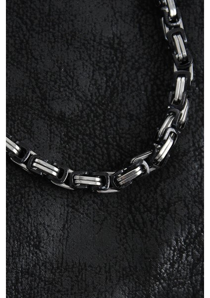 316L Çelik Kral Zincir Model Gümüş Renk Erkek Kolye - Lisinya fiyatları