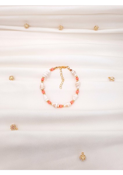 🐚 Doğal Deniz Kabuğu Kadın Bileklik | Altın Detaylı fırsatları