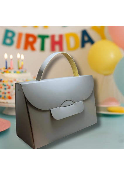 El Çantası Formunda Hediye Kutusu - 20X13X9 cm - Özel Tasarım Hediyelik Çanta indirimleri