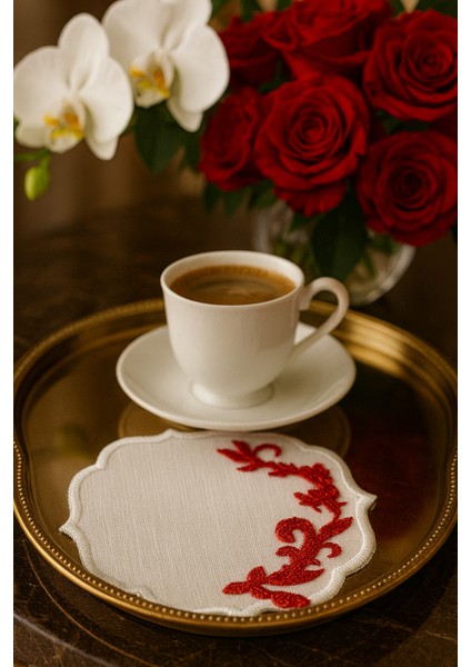 El Emeği Premium Kahve Sunum Altlığı – Nakışlı Şık Sunumluk,yılbaşı Hediyelik Özel Ürün fiyatları