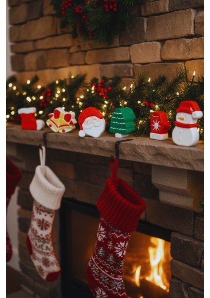El Işçiliği Detaylı 7 Parça Yılbaşı Dekor Seti – Sevimli Noel Figürleri (6×4 Cm) fiyatları