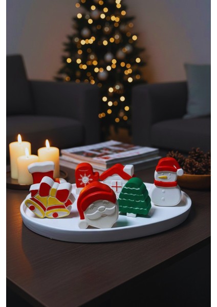 El Işçiliği Detaylı 7 Parça Yılbaşı Dekor Seti – Sevimli Noel Figürleri (6×4 Cm) fırsatları