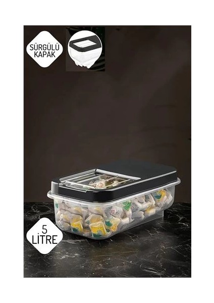 Bfs Reagan Tablet ve Deterjan Saklama Kutusu 5 Lt Antrasit