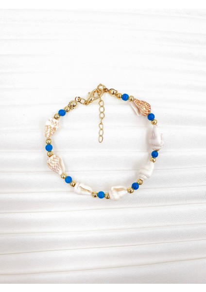 🐚 Doğal Deniz Kabuğu Kadın Bileklik | Altın Detaylı modelleri