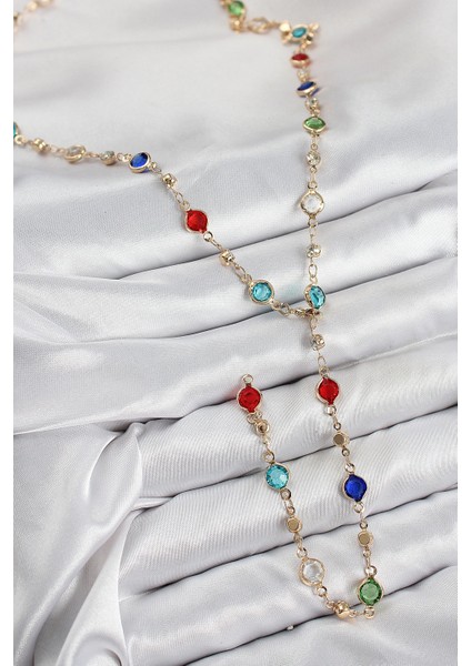 Bfs Pirinç Renkli Zirkon Taşlı Model Gold Renk Kadın Y Kolye fiyatları