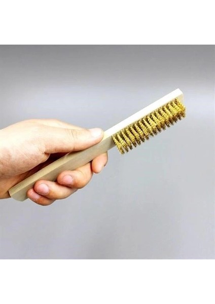Metal Telli Fırça Ahşap Saplı Pas Kir Sökme Temizleme Fırçası fırsatları