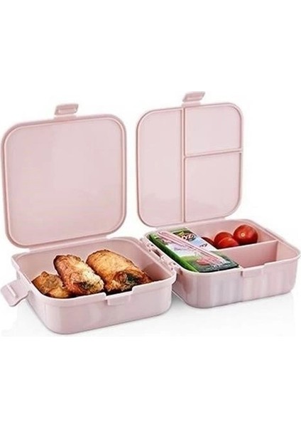 Kendiliğinden Kaşık Çatallı Beslenme Kutusu 4 Bölmeli Çocuk Beslenme Kabı Saklama Kutusu fiyatları