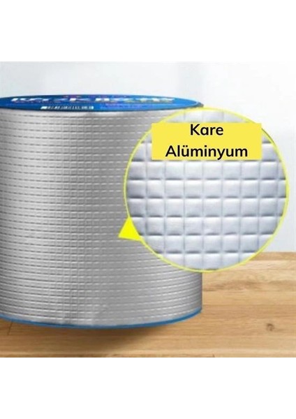 Yüksek Sıcaklık Dayanan Su Geçirmez Çatı Boru Duvar Çatlak Onarıcı Yapışkan Bant Folyo 5 cm
