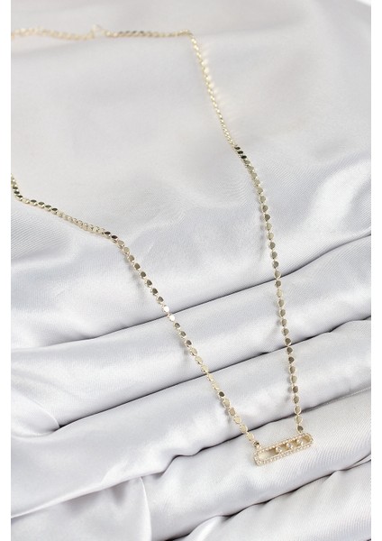 Bfs Pirinç Zirkon Taşlı Messika Model Ezme Zincir Gold Renk Kadın Kolye fiyatları