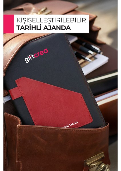 2026 Yılı Özel Termo Deri Kartlıklı Ajanda – 320 Sayfa | Kişiye & Kuruma Özel