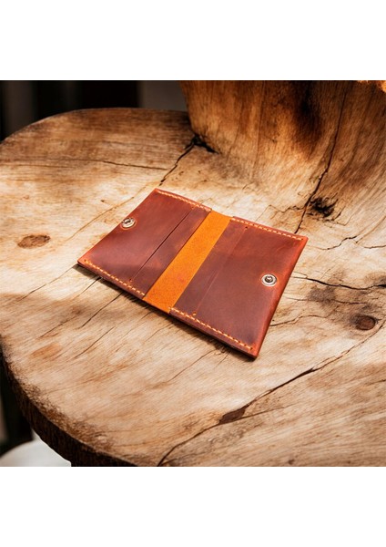 Hena El Yapımı Hakiki Deri Taba Renk Kart Cüzdan fiyatları