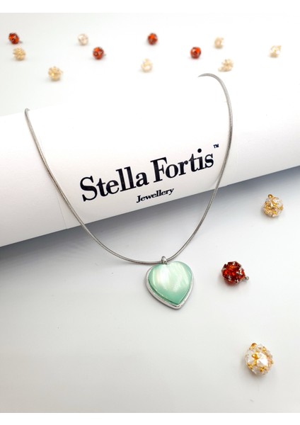 Kalp Tasarımlı Zarif Kolye - 316L Paslanmaz Çelik | Gümüş fiyatları