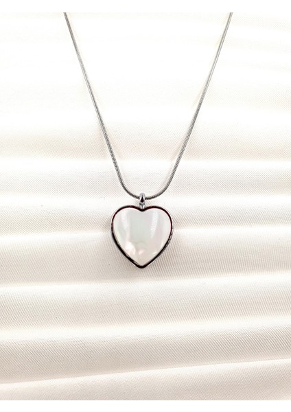 Kalp Tasarımlı Zarif Kolye - 316L Paslanmaz Çelik | Gümüş