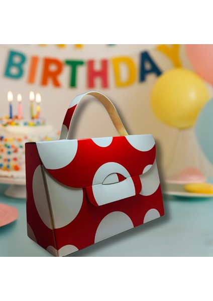 El Çantası Formunda Hediye Kutusu - 20X13X9 cm - Özel Tasarım Hediyelik Çanta modelleri